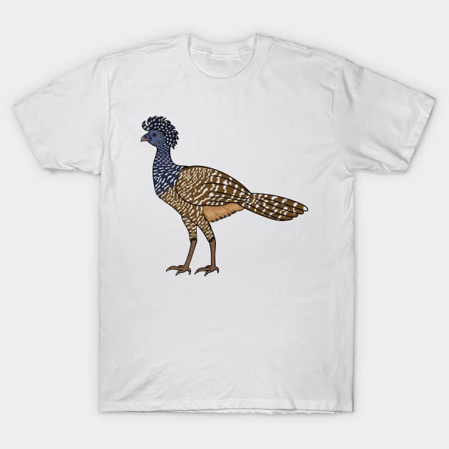 Great curassow bird cartoon illustration T-Shirt by Cartoons of fun